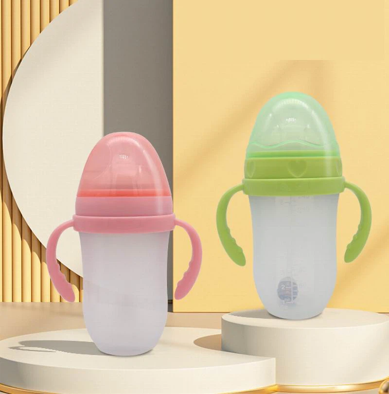 Baby Silicon Sippy Cup Drinking Training Bottles